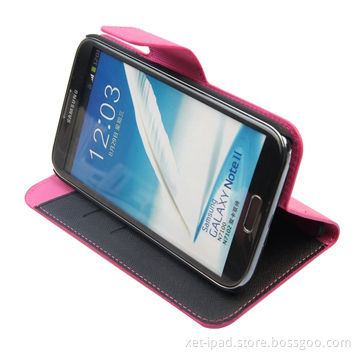 Wallet PU leather Case for Samsung Galaxy Note 2